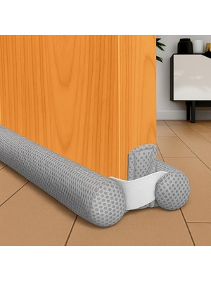 Nacario Çift Taraflı Kapı Altı Izolasyon Süngeri, Kapı Altı Rüzgar Önleyici, Ayarlanabilir, Soğuk Geçirmez, Toz Geçirmez, Eşik Altlığı (Gri)