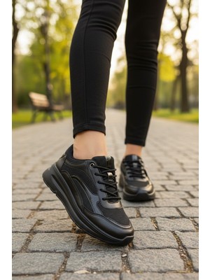 Enoch Kadın Panelli Teknik Saya ve Yüksek Tabanlı Spor Ayakkabı