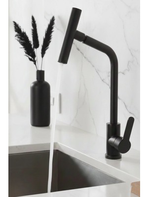 Banyonatural Birinci Kalite Paslanmaz Pirinç Dant Oynar Perlatörlü Eviye Mutfak Bataryası