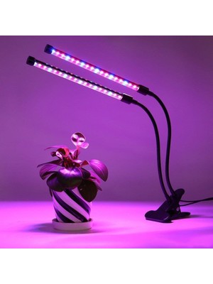 Nacario Bitki ve Çiçek Büyütme Işığı LED Aydınlatma Tam Spektrumlu Büyüme Lambası Bitkilerin Ihtiyacı Olan Isı ve Işık 2 Kollu Işık Modu Sy-Led2