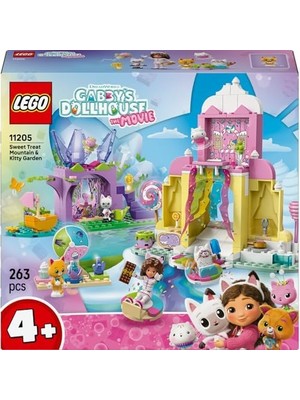 Nacario Gabby’s Dollhouse Tatlı Şekerleme Dağı ve Kedi Bahçesi 11205-4 Yaş ve Üzeri Çocuklar Için Kedi Figürü Içeren Hayvan Temalı Yaratıcı Oyuncak Yapım Seti, Doğum Günü Hediye Fikri (263 Parça)