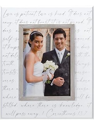 Nacario Uluslararası Tasarımlar 5x7 Corinthians Düğün Rustik Badana Resim Çerçevesi