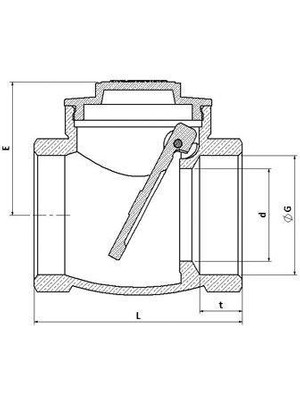 Mestore 1 1/4 Çalpara Çekvalf Prinç - 9996669918590