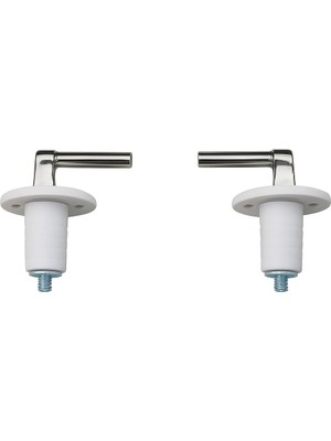 Nacario Nikel Krom Kaplamalı Metal Klozet Kapak Menteşe Seti, Parlak Dayanıklı, Ayarlanabilir Vidalı Montaj, Kolay Kurulum, Lüks Tuvalet Kapak Yedek Parça, Tüm Klozetlere Uyumlu (Üstten Sıkmalı)