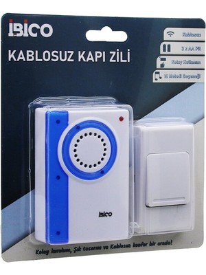 Wireles Kablosuz Kapı Zili Pilli 16 Farklı Melodi 50MT Çekim Alanı Pil = 2AA - Düğme = 23