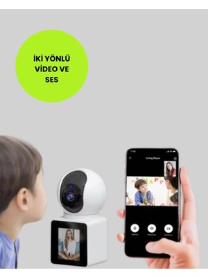 İntora 2k Çözünürlüklü Iç Mekan Güvenlik Kamerası Çift Yönlü Görüş ve Sesli Arama