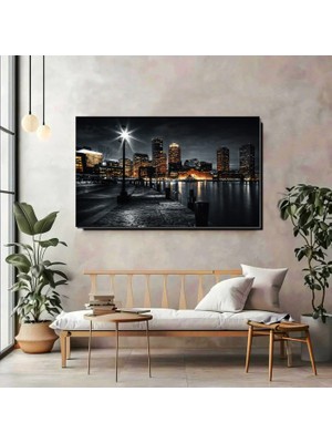 Artprinta Gece Şehir Manzarası Kanvas Tablo – Modern ve Etkileyici Duvar Dekorasyonu
