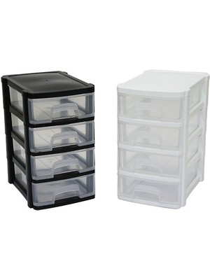 Tonton - Mini Çekmece 4 Katlı 10.3X13.9X16.6CM (5477) NFSM-RSGO3456