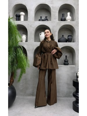 Cardella Siena Yazlık Cupra Kumaş Gipe Detaylı Tesettür Uyumlu Şık Takım