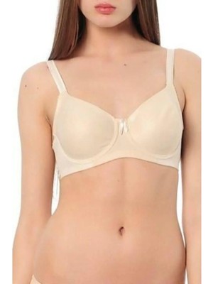 Yeni İnci Yeni Inci Kadın Balenli Toparlayıcı Sütyen - Formda Gösteren Şık Tasarım Ten - 100D