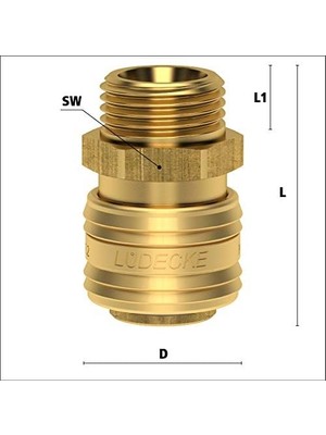 Nacario Es 14 A Stoper Gövde (1/4” Erkek)