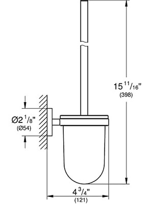 Nacario Start Tuvalet Fırçası Seti | Duş / Banyo Aksesuarları | Krom | 41185000