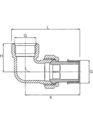 Mestore 1/2 Köşe Radyatör Rakoru - 9996669920241