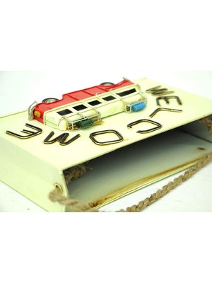 Skygo Dekoratif Metal Saksı Vintag Minibüs Temalı Hediyelik