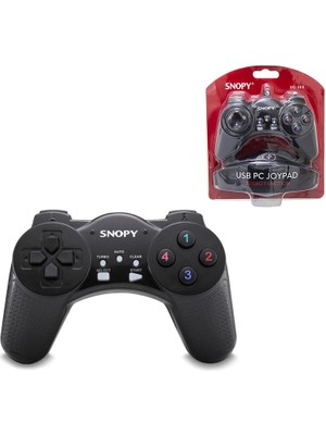 Joypad - Gamepad Siyah Oyun Kolu USB Kablo 13 Düğme - 8 Yön Tetikleyici 1.5mt Kablo (5477) Nf