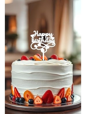 Nacario Happy Birthday Doğum Günü Pastası Süsleme, Pasta Süsü, Yeniden Kullanılabilir, OCT19