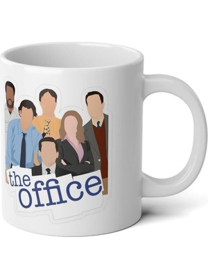 Ivart Dunder Mufflin Tv Show Karakterler Baskılı Premium Beyaz Porselen Kupa Bardak-Office