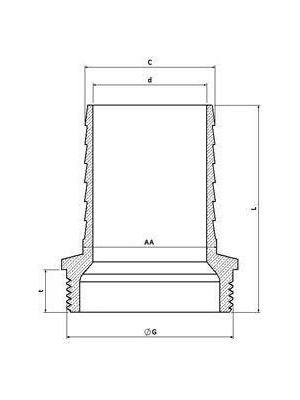 Mestore 1 1/4 Sarı Hortum Rakoru - 9996669914004