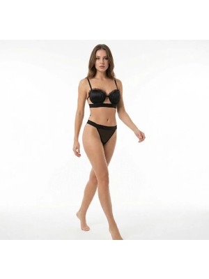 Agatha Secret Destekli Istiridye Model Sütyen Takımı Siyah