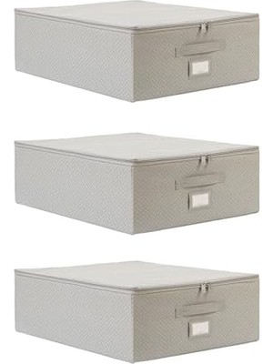 Nacario 3'lü Orta Boy Gri Destekli Hurç Set 45 x 55 x 18 cm