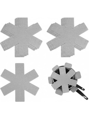 Nacario 6 Adet Keçe Tencere ve Tabak Koruyucu – 30 cm Çizilme ve Kırılma Önleyici Porselen, Tava ve Tencere Ayıracı, Mutfak Saklama Keçesi, Tabak Arası Koruyucu Pad Seti