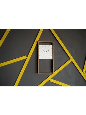 Nacario Huhuli Ahşap Modern Duvar Saati 60 x 30 HU41HU41Lİ0162