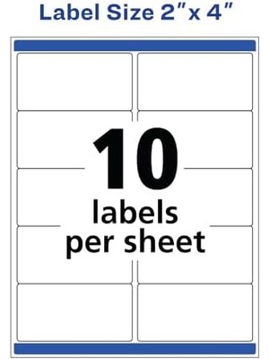 Nacario Sure Feed & Trueblock 2" x 4", 100 Beyaz Lazer Etiketli Su Geçirmez Kargo Etiketleri (15513)