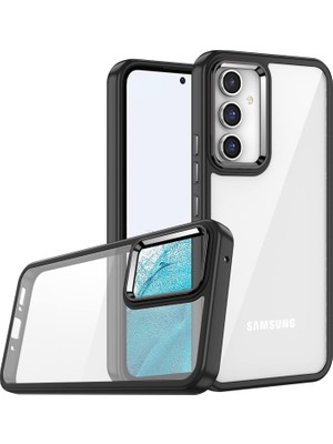 Nacario Galaxy A54 Kılıf, Kamera Lens Korumalı Elektroplatin Kaplama Sert Pc Koruyucu Colourful Platinum Serisi