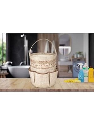 Nacario Buti Derili 6 Cepli Sepet Organizer Çok Amaçlı Düzenleyici Çanta Kahverengi 103914