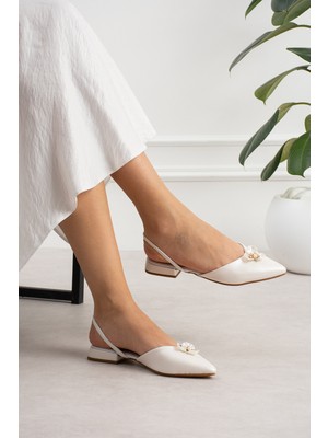 Yula Fashion Shoes Yonca Figürlü Lastikli  Kadın Babet