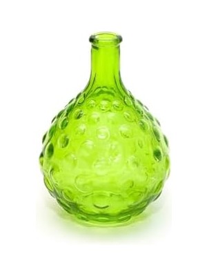 Nacario Yeşil Bubble Cam Vazo (15 Cm)