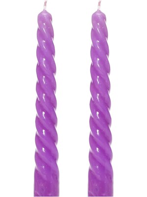 Nacario 2'li Mor Şamdan Mum Seti