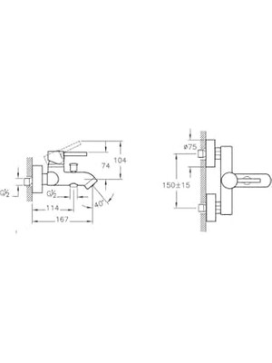 Nacario Minimax S A41994 Banyo Bataryası Krom