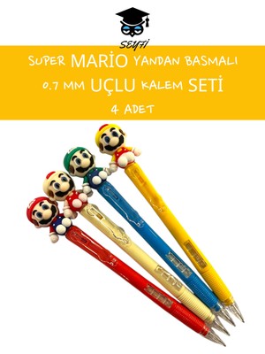 Seyfi Kırtasiye 0.7 Versatil Uçlu Kalem Seti Süper Mario 4 Adet