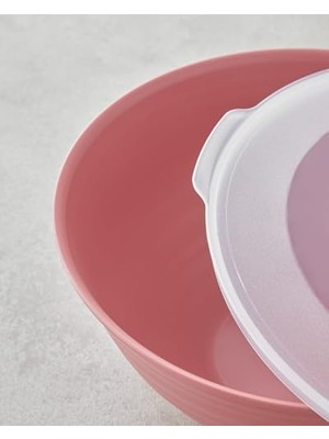 Nacario Deanna Plastik 3 Parça Saklama Kabı 1-2-3 Lt Pembe