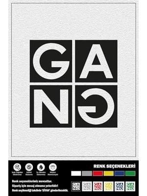 Nacario Gang Stıcker 20 x 20 cm