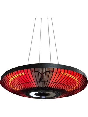 Evento 2000 Watt Işıklı Avize Tipi Yeni Nesil Infrared Isıtıcı | Kumandalı – Zaman Ayarlı
