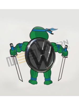 Nacario Kaplumbağalar Oto Araba Etiket Çıkartma