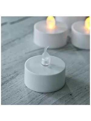 Nacario Sna Pilli LED Tealight T-Light Mum Pilli Mum LED Işık Sıcak Sarı Renk Dekorasyon Süsleme Düğün Kına Organizasyon (6)