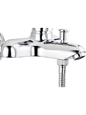 Nacario Viva Banyo Bataryası A41045, Duvardan Montaj, Krom, Seramik Kartuşlu, Pirinç Gövde