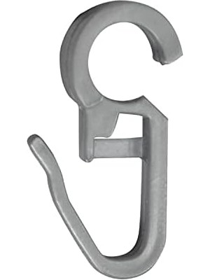 Nacario Rustik Perde Klipsi Perde Kancası 25 Adet Gri Renk