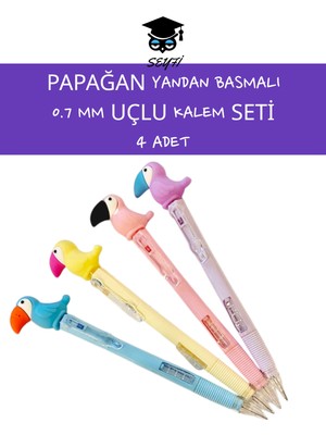 Seyfi Kırtasiye 0.7 Versatil Uçlu Kalem Seti Papağan 4 Adet