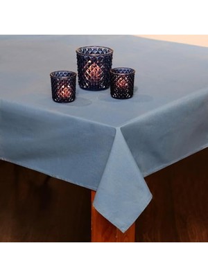 Nacario Mavi Pamuklu Masa Örtüsü (140X180)