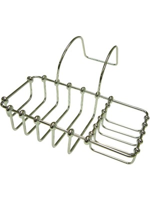 Nacario CC2161 20 cm x 10 cm Pençe Ayak Banyo Sabunu ve Sünger Tutucu, 22,4 Cm, Parlak Krom