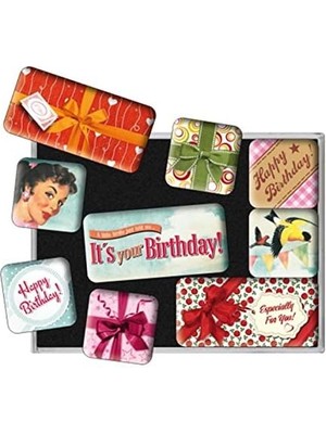 Nacario Art Say It Happy Birthday Magnet Set
