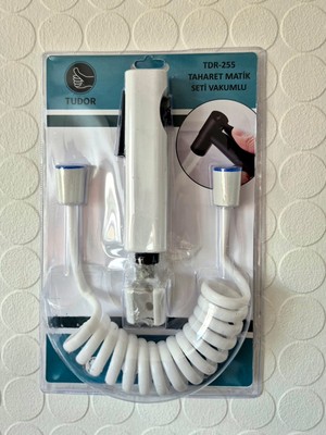 Tudor Taharet Matik Seti – Akordeon Hortumlu, Dayanıklı El Duşu, Duş Askılı Komple Set