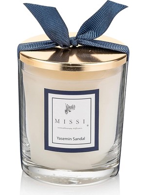 Nacario Kapaklı Yasemin Sandal Kokulu Vegan Mum (140 Gr)