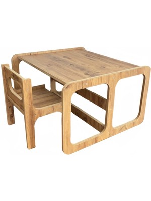 Özgürce Çocuk Aktivite Masası ve Sandalyesi, Montessori Tarzı, Eğlenceli ve Kullanışlı