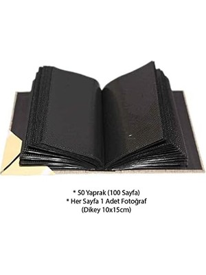 Nacario 10X15CM 100 Fotoğraf Kapasiteli Lüks Koton Fotoğraf Albümü (Krem)