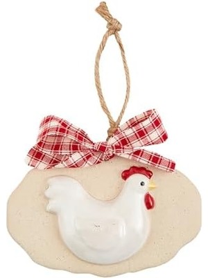 Nacario Mud Pie Çiftlik Hayvanı Süsü, Tavuk, 3" x 5"